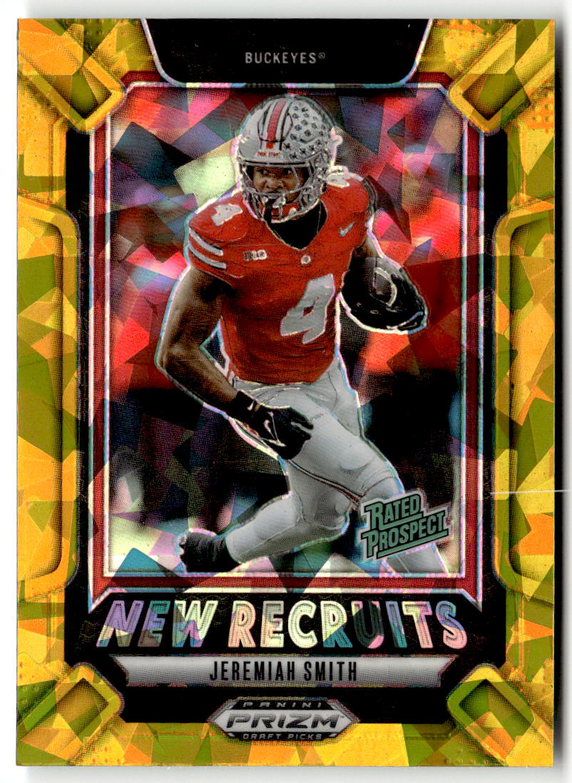 2025 Panini Prizm Draft Picks New Recruits Jeremiah Smith [Gold Ice] #25 front