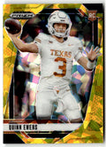 2025 Panini Prizm Draft Picks Quinn Ewers [Gold Ice] #126 front
