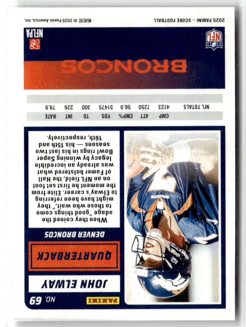2025 Panini Score John Elway #69 back
