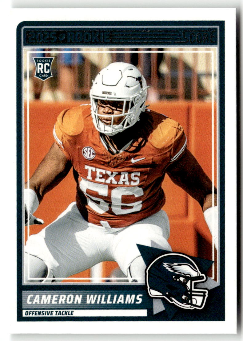 2025 Panini Score Rookie Cameron Williams #66 (RC) front