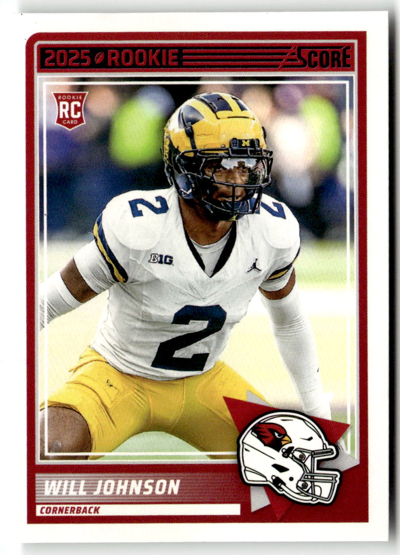 2025 Panini Score Rookie Will Johnson #11 (RC) front