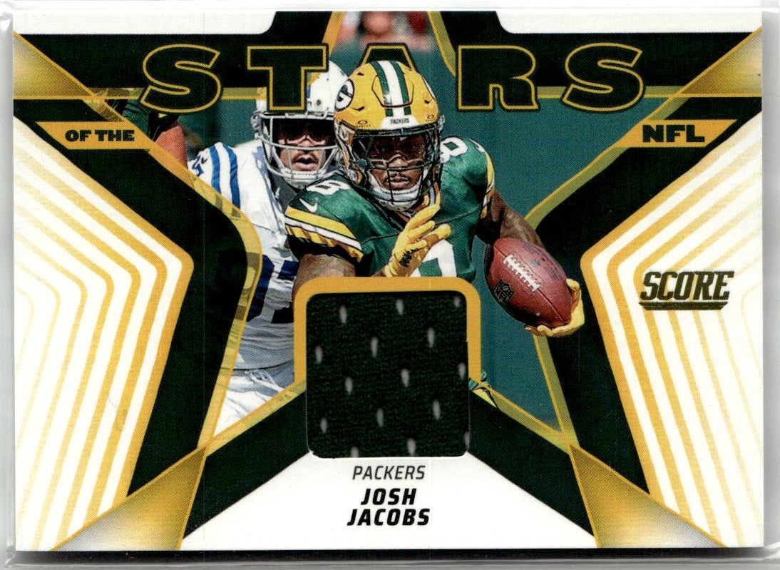 2025 Panini Score Stars of the NFL Jersey Josh Jacobs #20 front