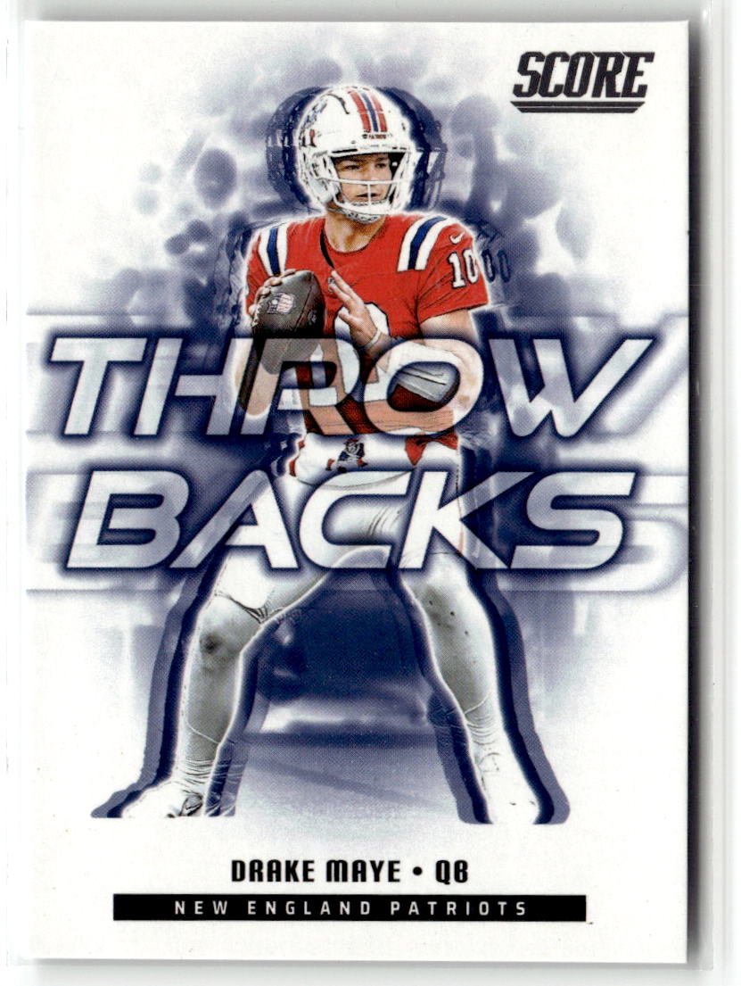 2025 Panini Score Throwbacks Drake Maye #3 front