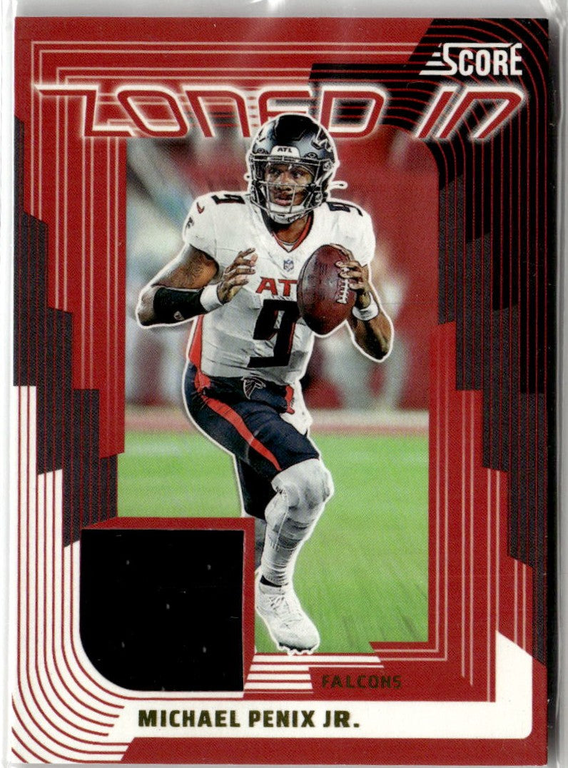 2025 Panini Score Zoned in Jersey Michael Penix Jr. #49 (RC) front