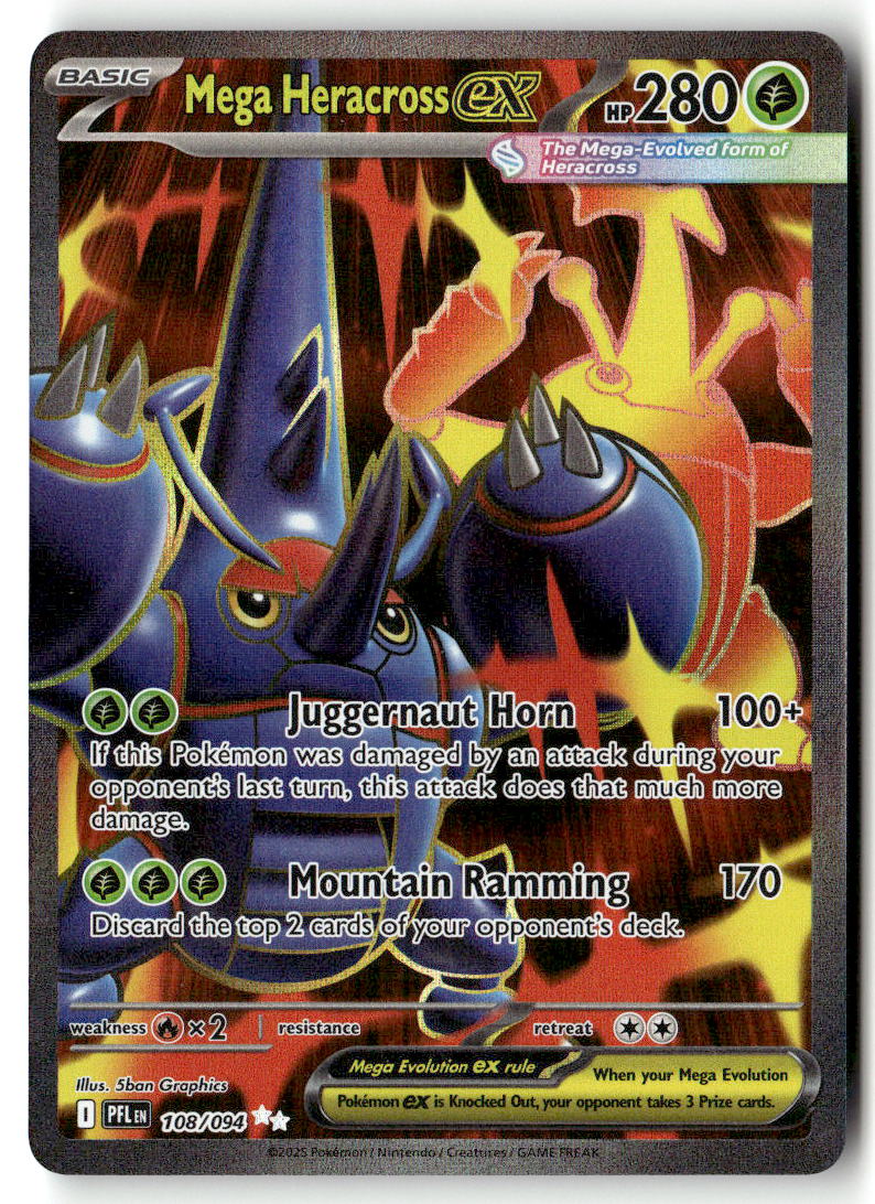 2025 Phantasmal Flames Mega Heracross ex #108 front