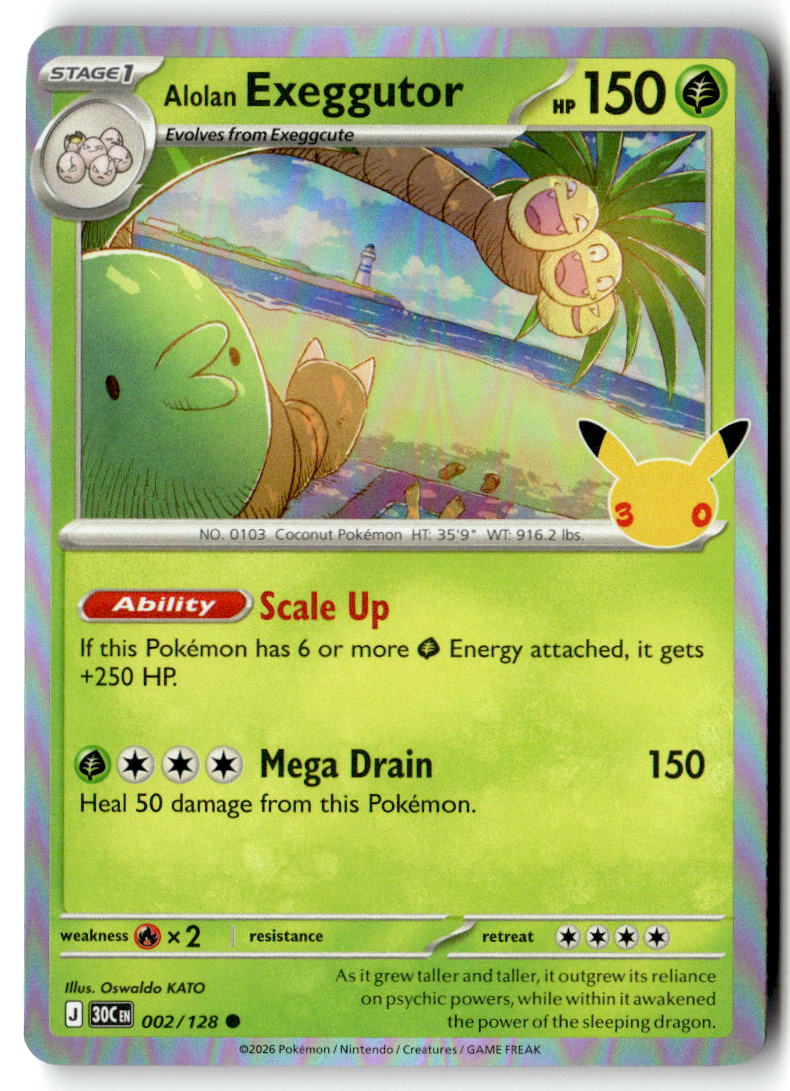 2026 30th Celebration Alolan Exeggutor #2 front