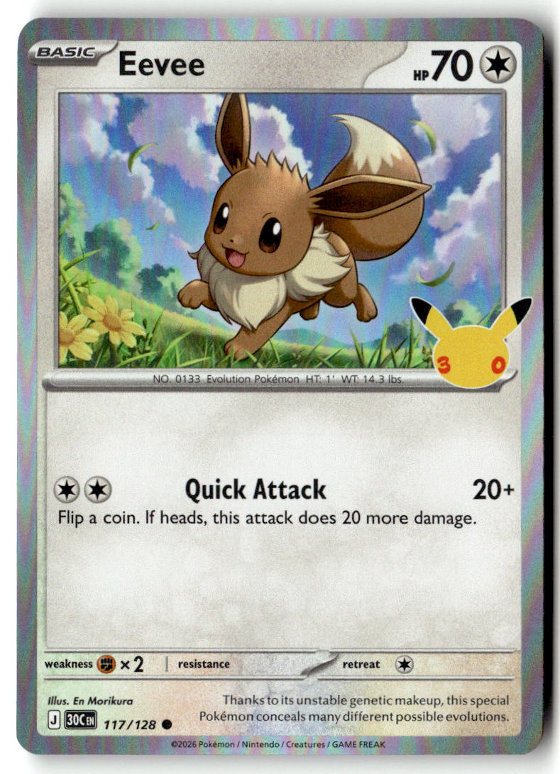 2026 30th Celebration Eevee #117 front