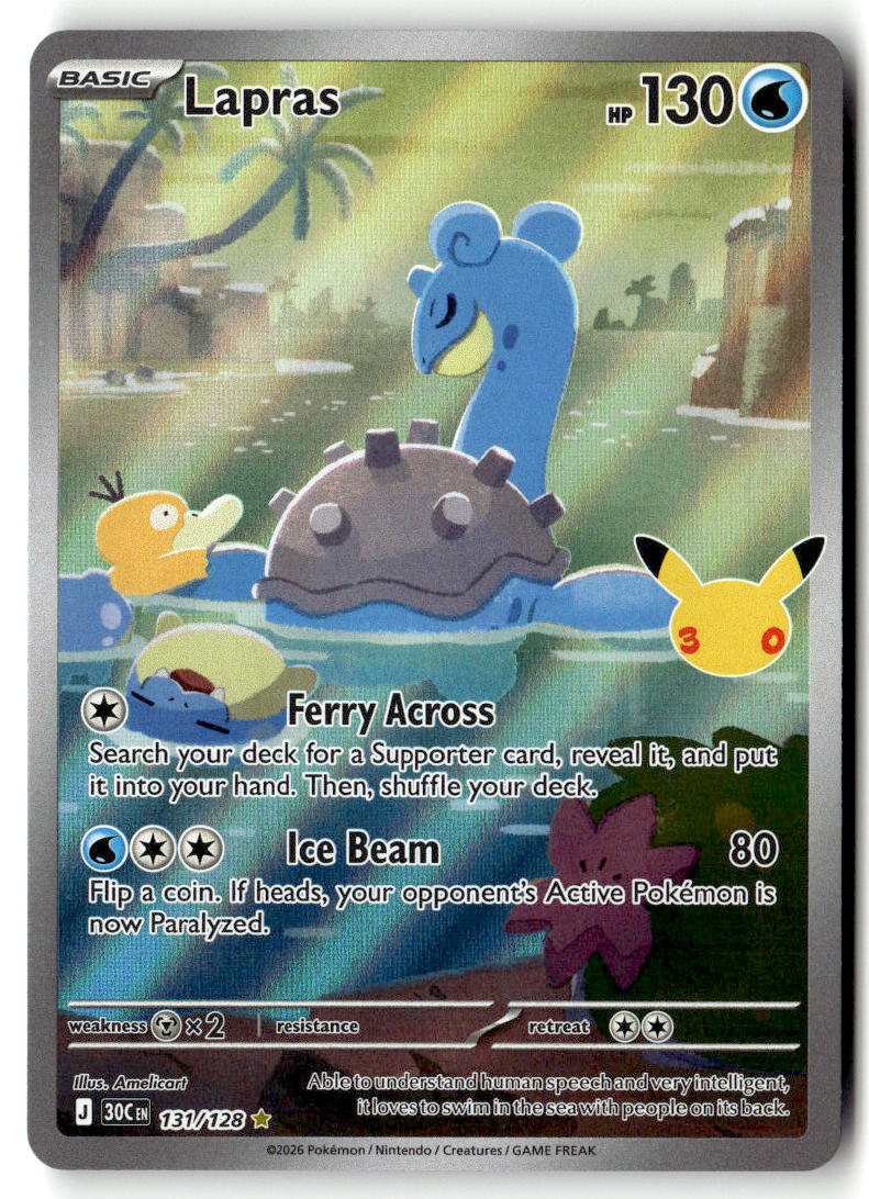 2026 30th Celebration Lapras #131 front