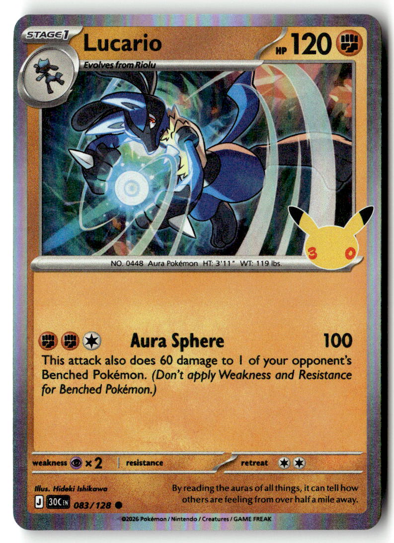 2026 30th Celebration Lucario #83 front