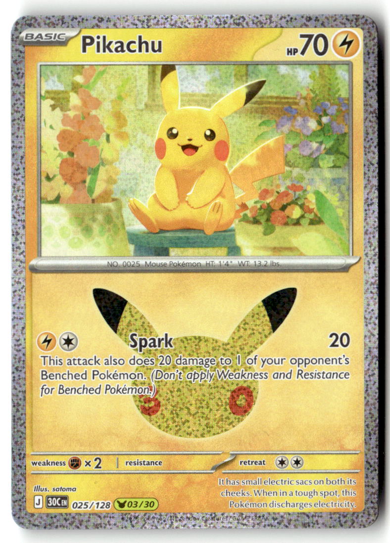 2026 30th Celebration Pikachu #25 front