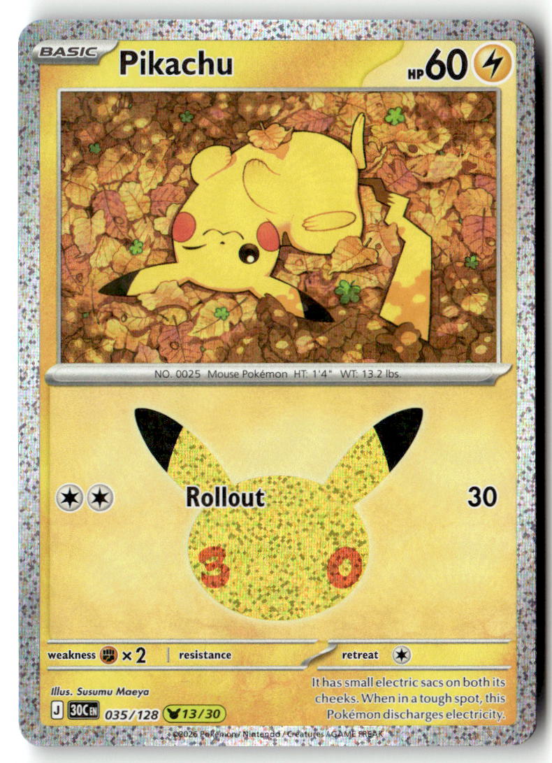2026 30th Celebration Pikachu #35 front