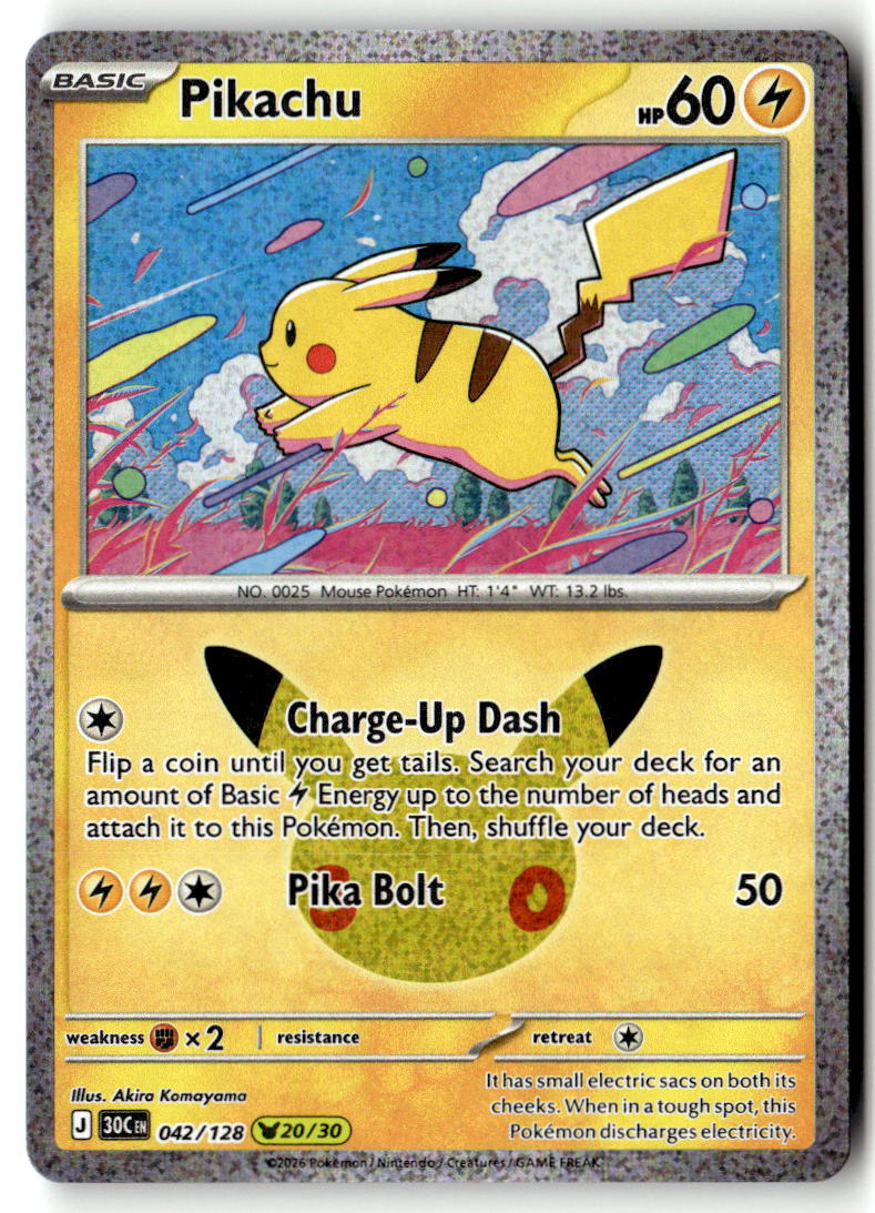 2026 30th Celebration Pikachu #42 front