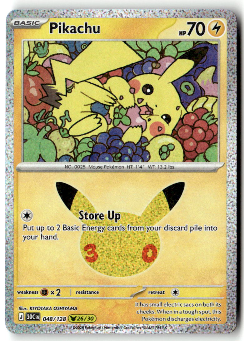 2026 30th Celebration Pikachu #48 front