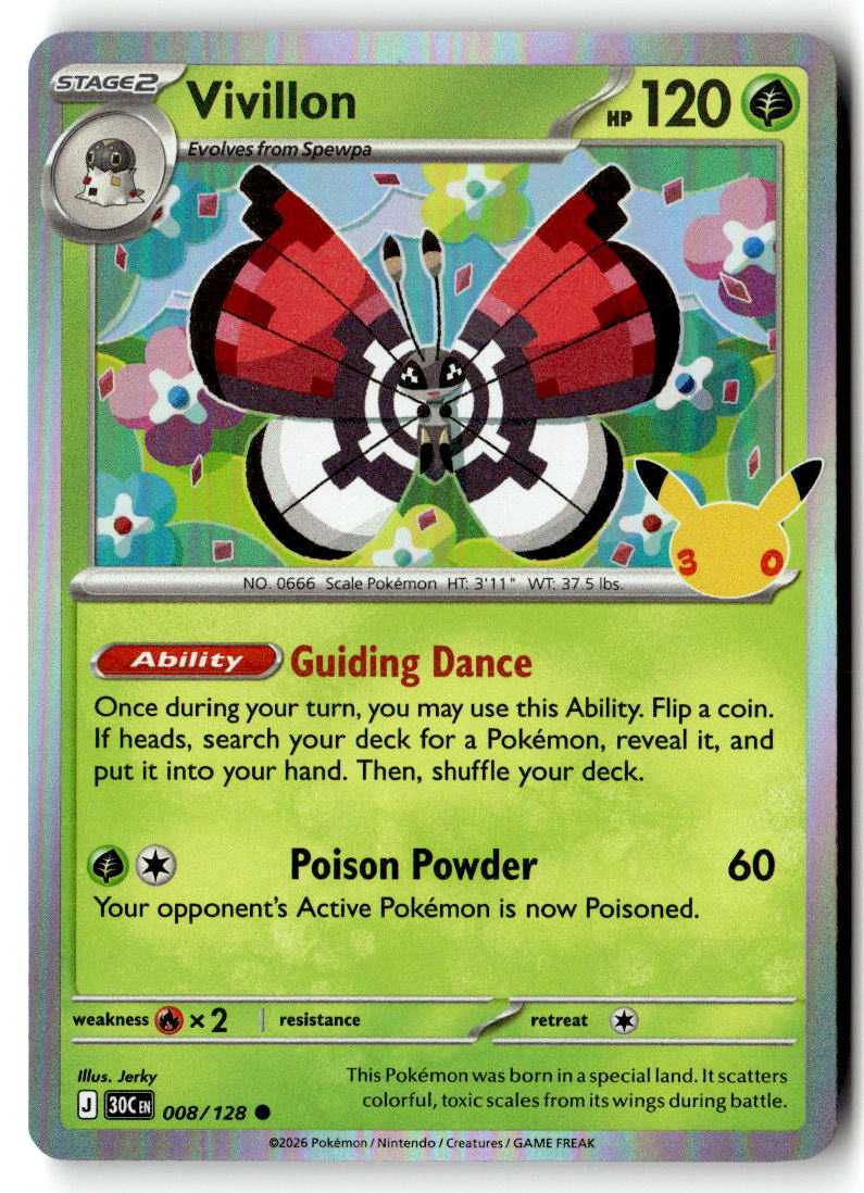 2026 30th Celebration Vivillon #8 front