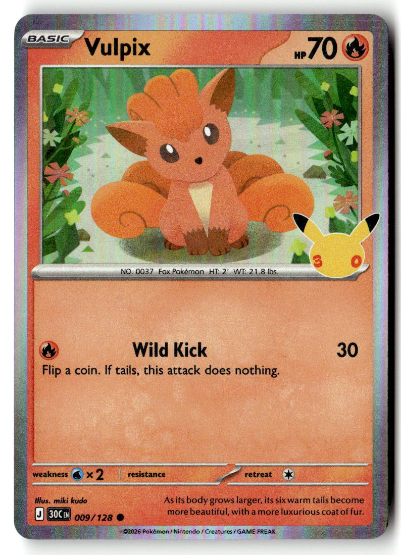 2026 30th Celebration Vulpix #9 front