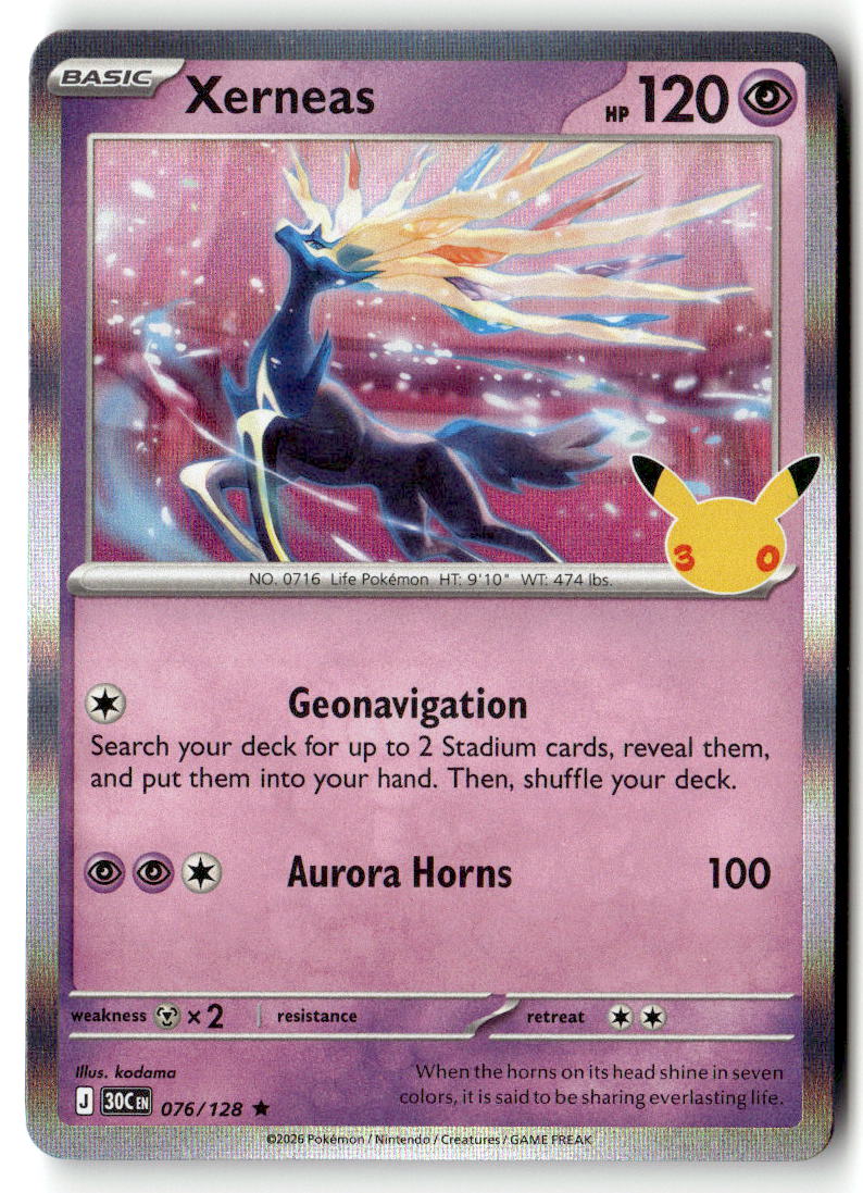 2026 30th Celebration Xerneas #76 front