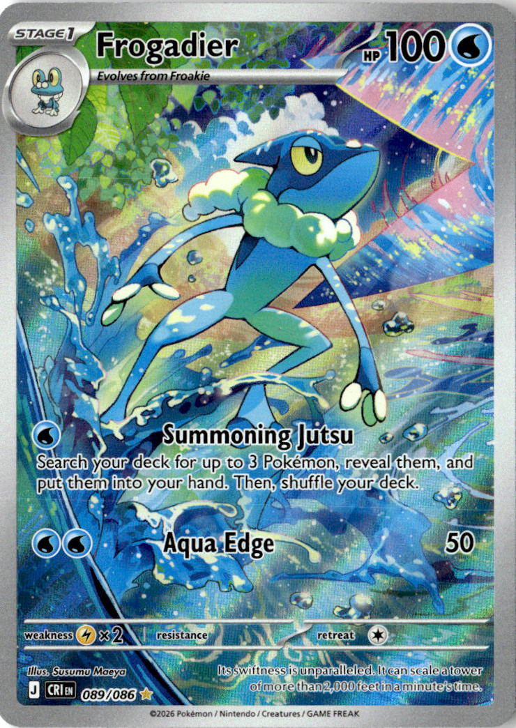 Front of Frogadier 089/086 from Chaos Rising