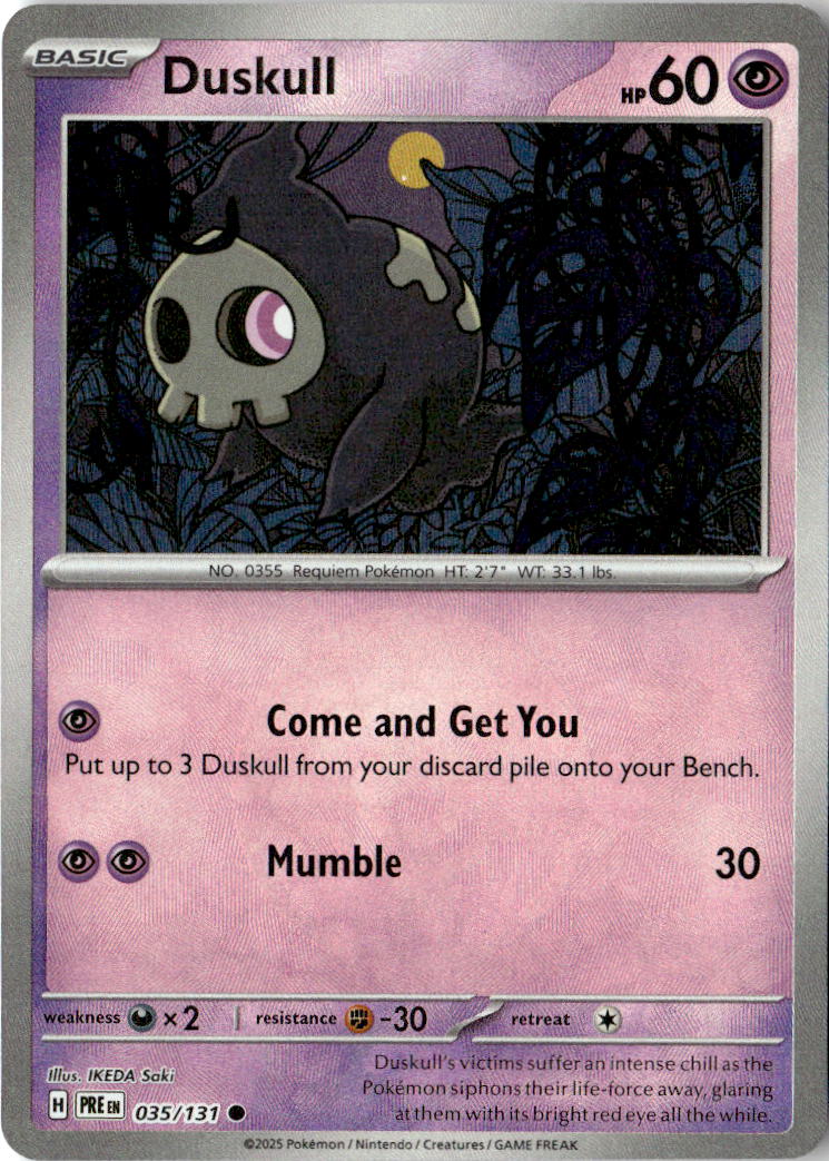 Front of Duskull (Poke Ball Pattern) 035/131 from Prismatic Evolutions