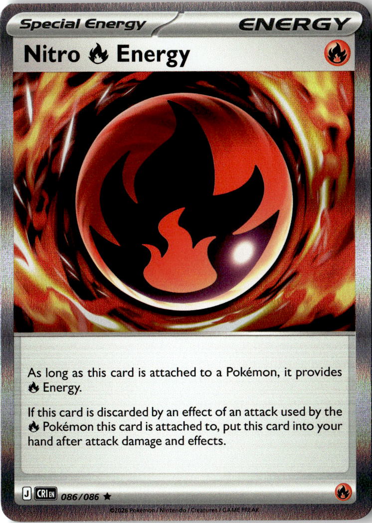 Front of Nitro R Energy 086/086 from Chaos Rising