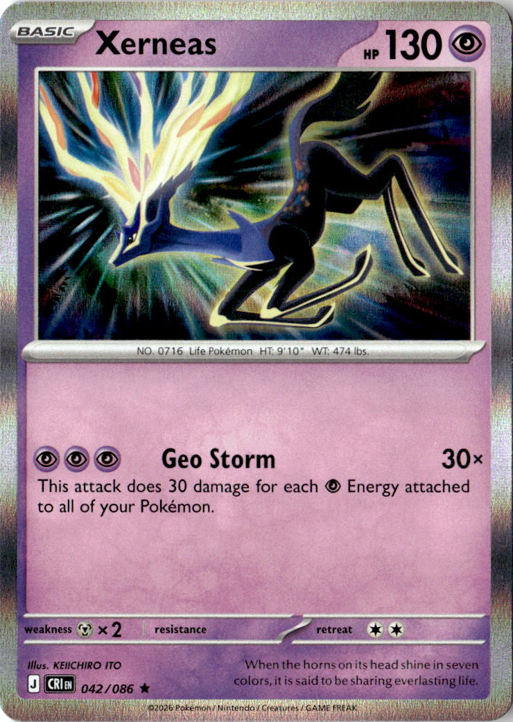 Front of Xerneas 042/086 from Chaos Rising