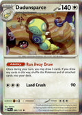Front of Dudunsparce 080/131 from Prismatic Evolutions