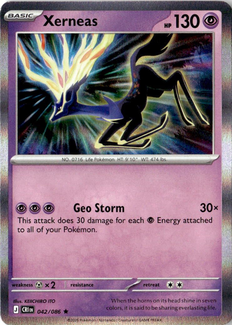Front of Xerneas 042/086 from Chaos Rising