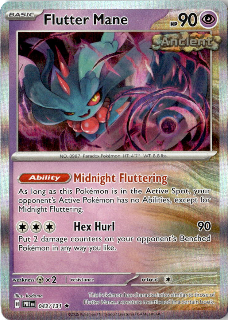 Front of Flutter Mane 043/131 from Prismatic Evolutions