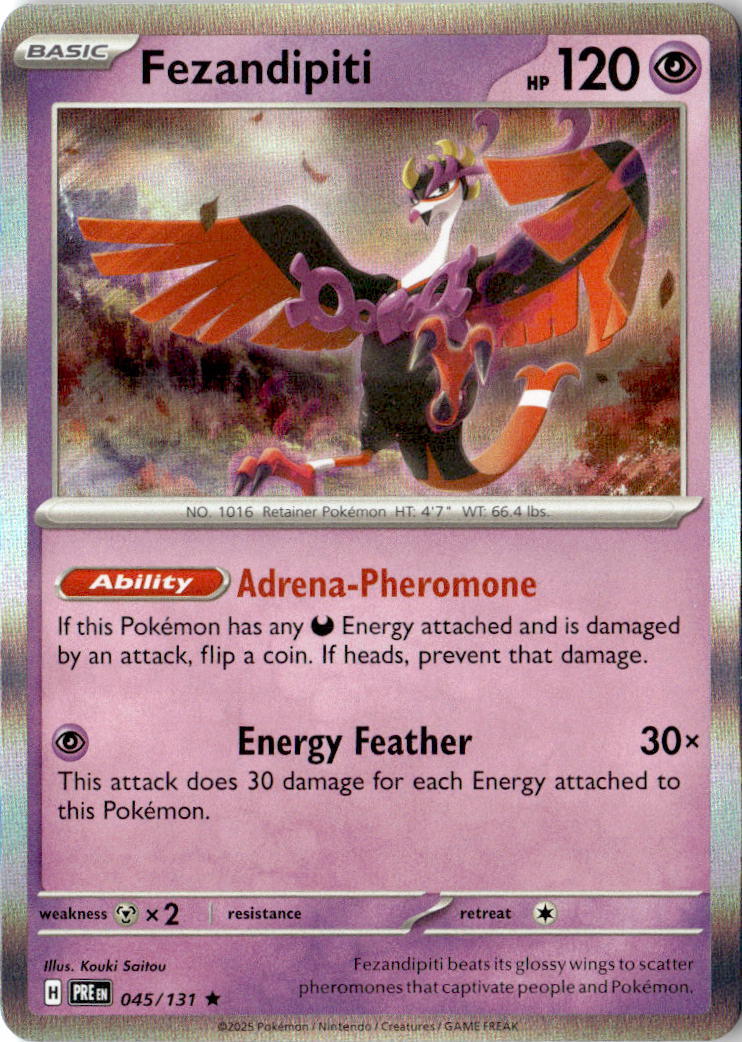Front of Fezandipiti 045/131 from Prismatic Evolutions