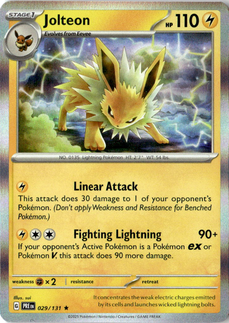 Front of Jolteon 029/131 from Prismatic Evolutions