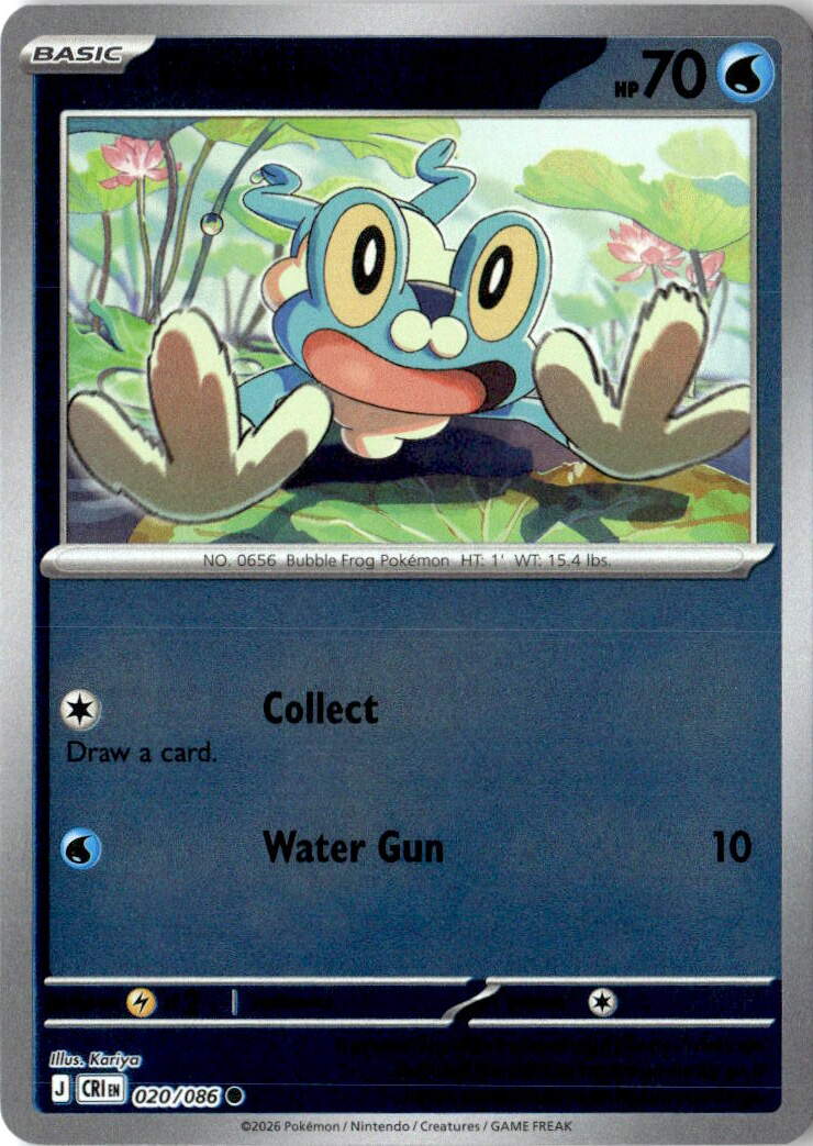 Front of Froakie 020/086 from Chaos Rising