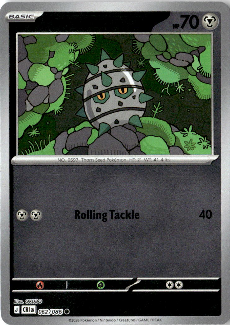 Front of Ferroseed 062/086 from Chaos Rising