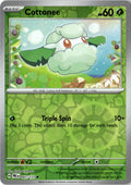 Front of Cottonee 007/131 from Prismatic Evolutions
