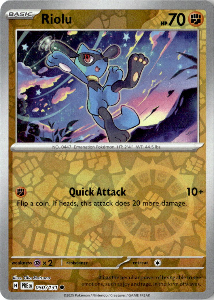 Front of Riolu 050/131 from Prismatic Evolutions