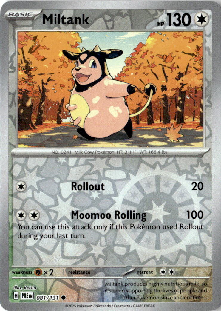 Front of Miltank 081/131 from Prismatic Evolutions