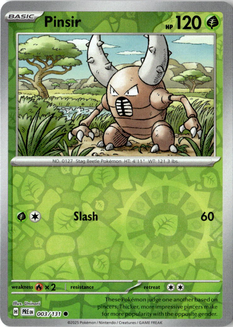 Front of Pinsir 003/131 from Prismatic Evolutions