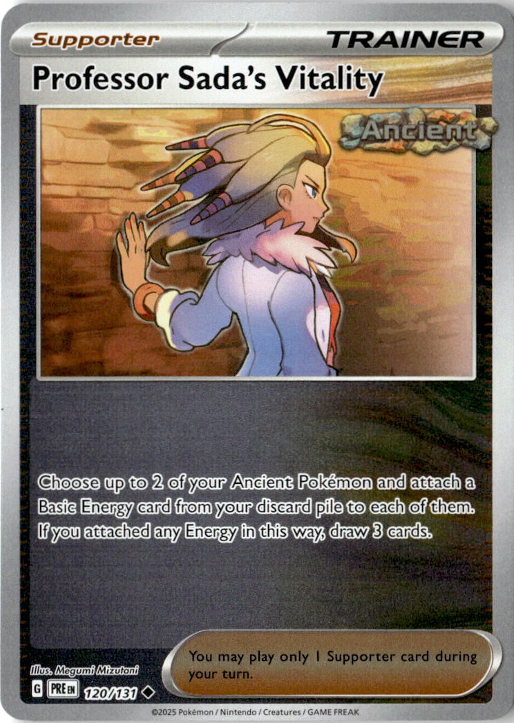 Front of Professor Sada's Vitality 120/131 from Prismatic Evolutions