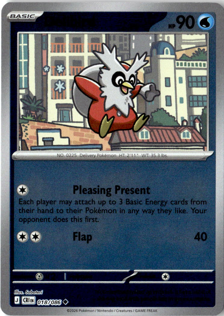 Front of Delibird 018/086 from Chaos Rising