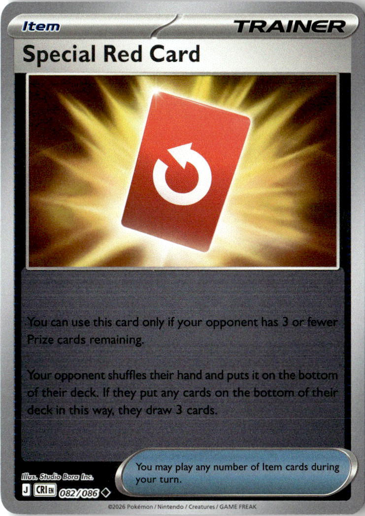 Front of Special Red Card 082/086 from Chaos Rising