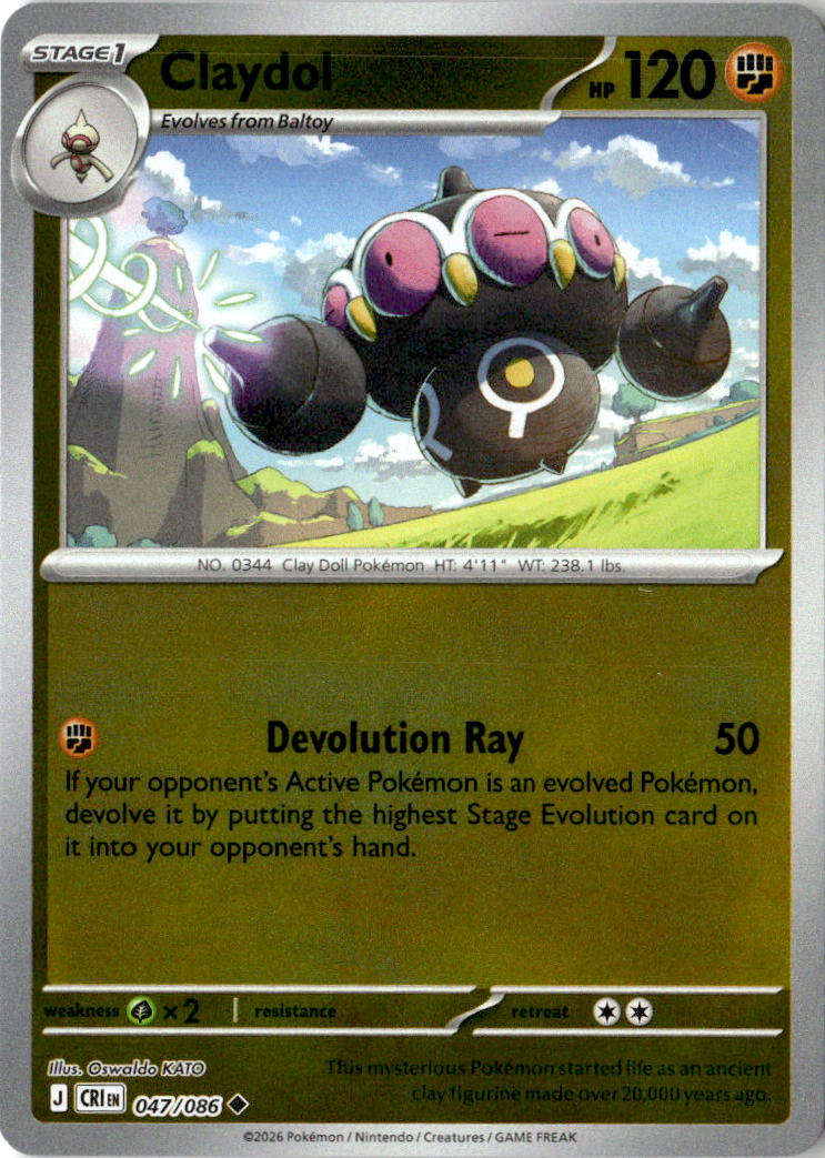Front of Claydol 047/086 from Chaos Rising