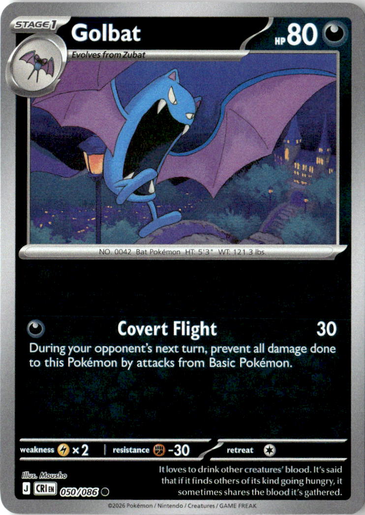 Front of Golbat 050/086 from Chaos Rising