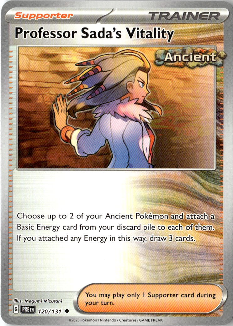 Front of Professor Sada's Vitality 120/131 from Prismatic Evolutions