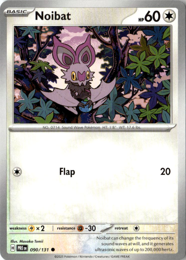 Front of Noibat 090/131 from Prismatic Evolutions