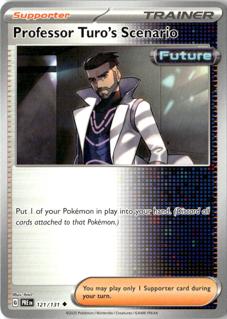 Front of Professor Turo's Scenario 121/131 from Prismatic Evolutions