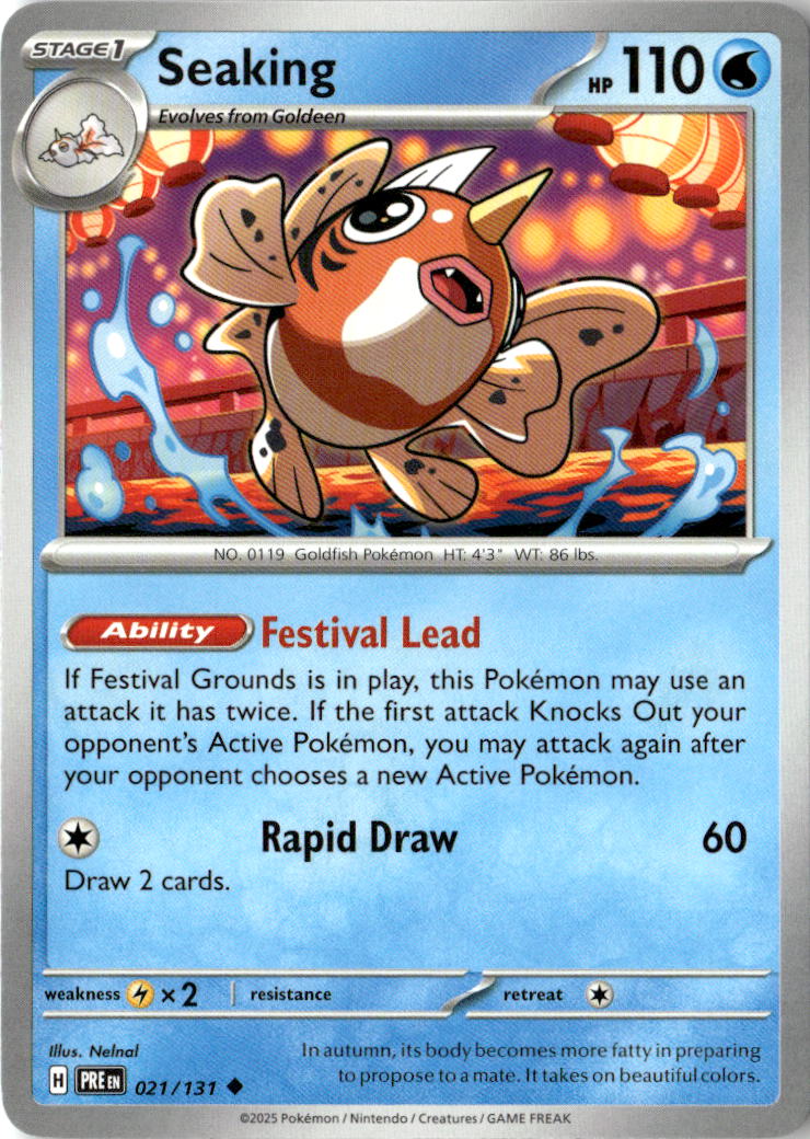 Front of Seaking 021/131 from Prismatic Evolutions