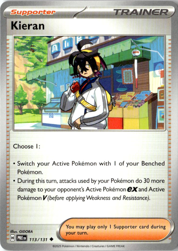 Front of Kieran - 113/131 113/131 from Prismatic Evolutions