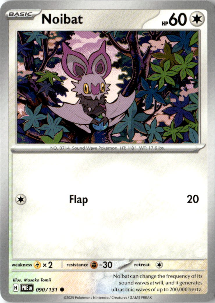 Front of Noibat 090/131 from Prismatic Evolutions