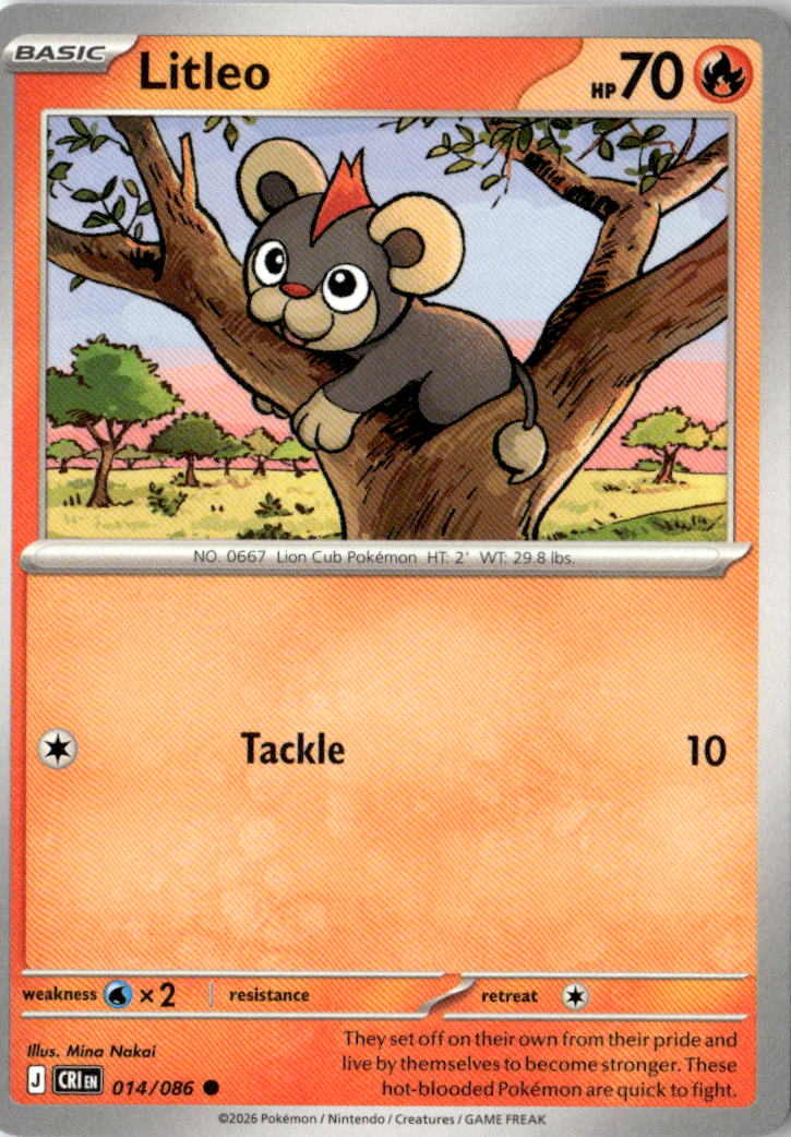 Front of Litleo 015/131 from Prismatic Evolutions