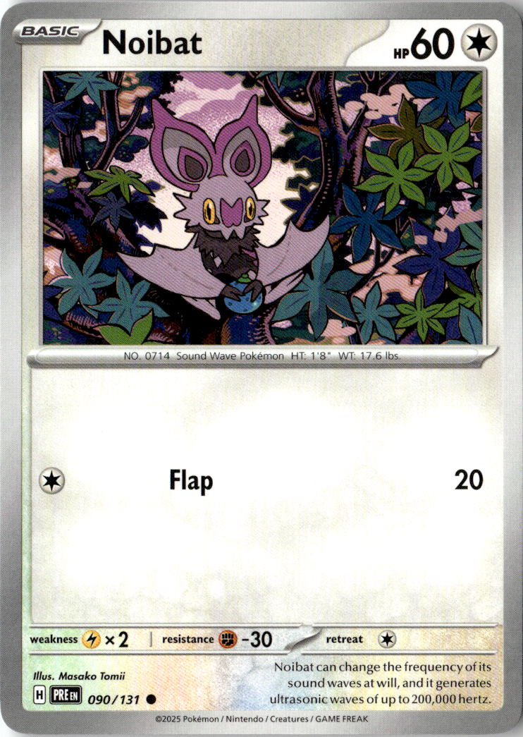 Front of Noibat 090/131 from Prismatic Evolutions