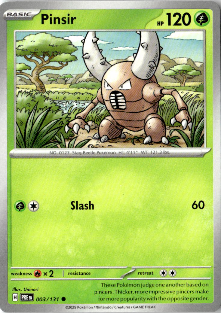 Front of Pinsir 003/131 from Prismatic Evolutions