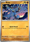 Front of Riolu 050/131 from Prismatic Evolutions